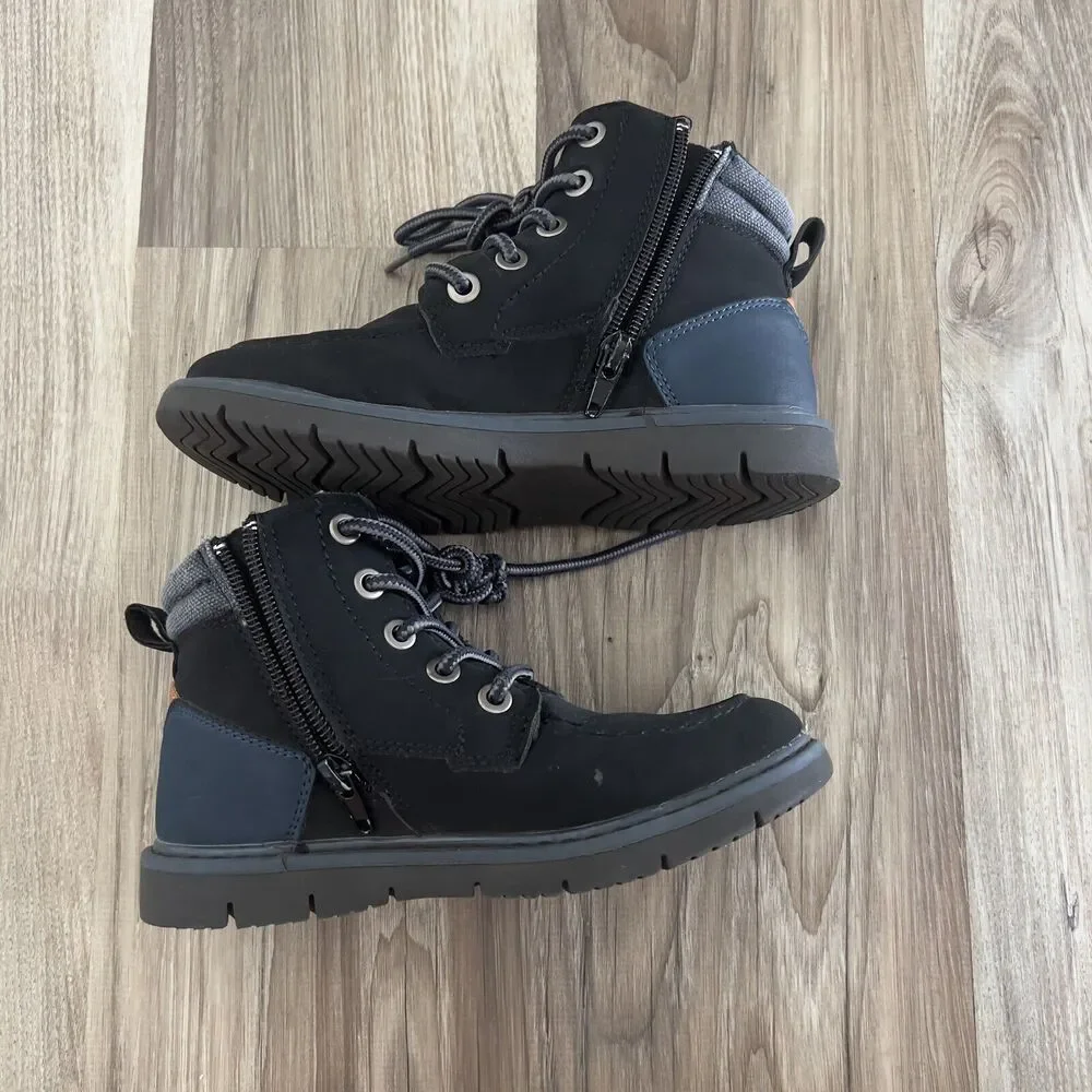 Chili Pepper Boys Navy Blue Ankle Boots, Size 30/12